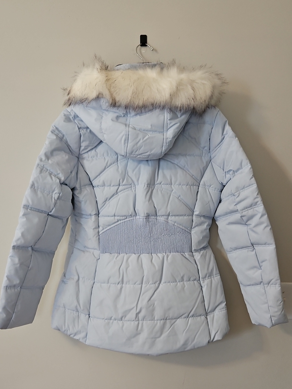 NEW! Nautica Light Blue Hooded Water Resistant Puffer Coat Size M - Picture 5 of 11